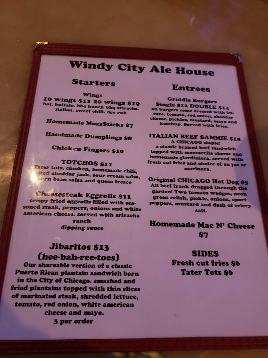 Windy City Ale House Menu-2